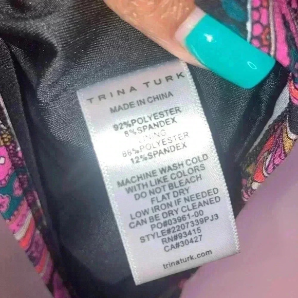 Trina Turk Birch Colorful Paisley Stretch Jersey Blouson Mini Dress NEW - Picture 9 of 11